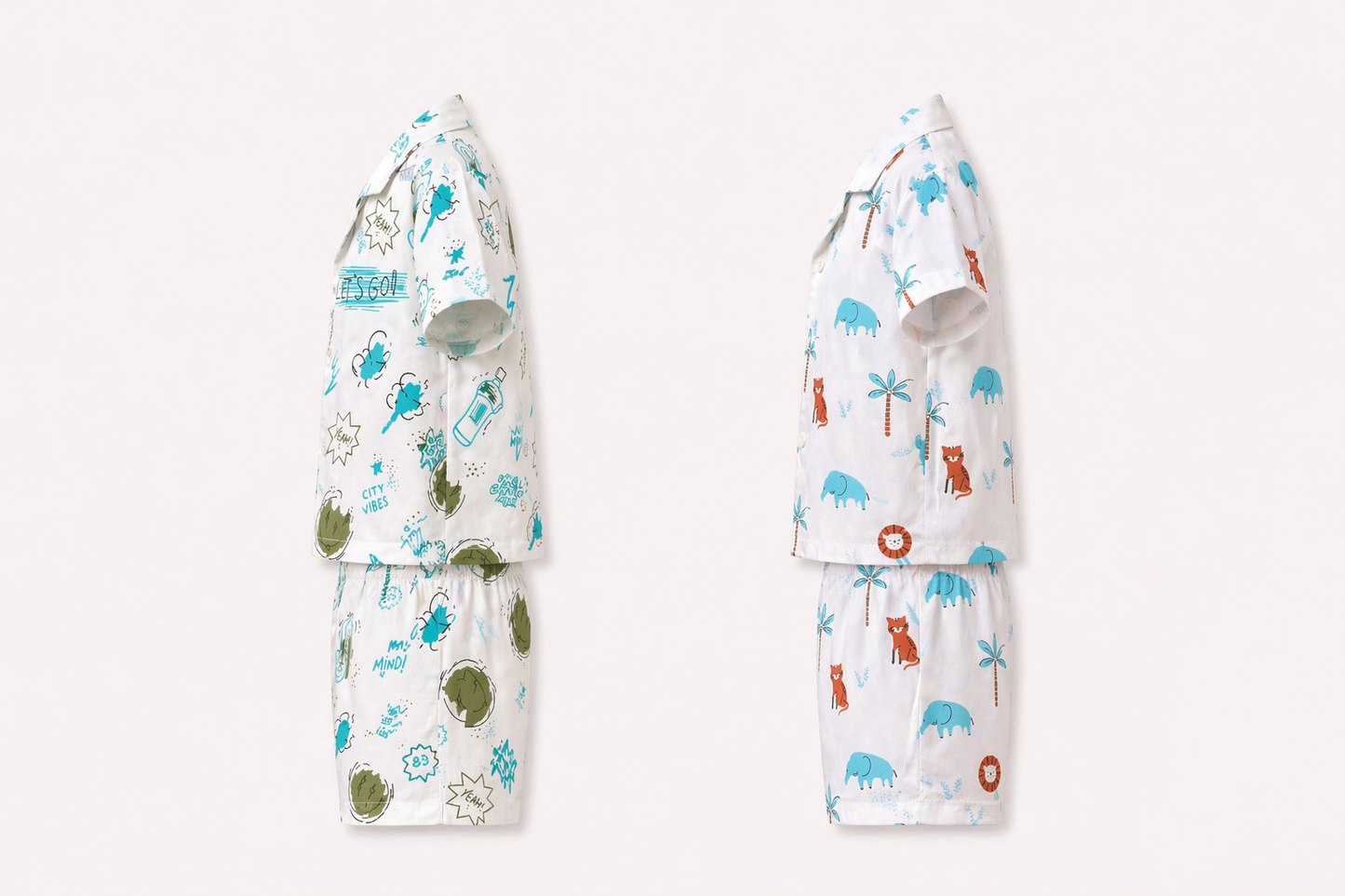 Jungle Safari Coord Set – Boys Cotton Summer Co-Ord Set