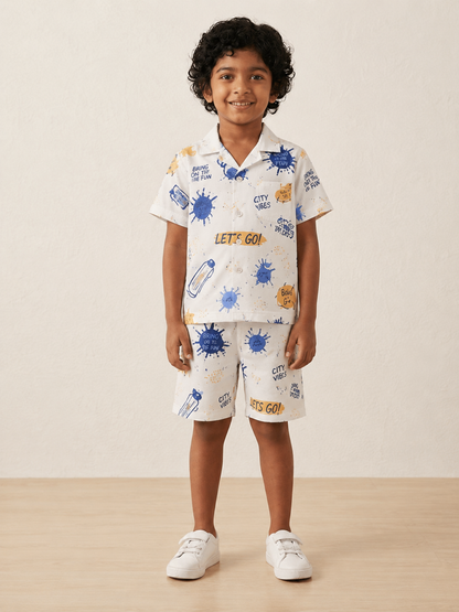 Jungle Adventure & City Vibes Combo Set – Boys Cotton Summer Co-Ord Pack