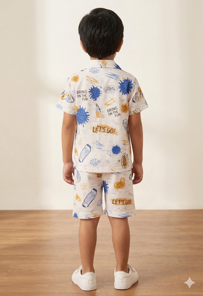Jungle Adventure & City Vibes Combo Set – Boys Cotton Summer Co-Ord Pack