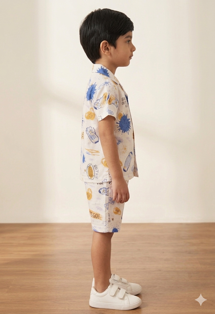 Jungle Adventure & City Vibes Combo Set – Boys Cotton Summer Co-Ord Pack