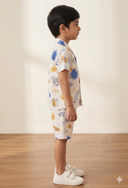 Jungle Adventure & City Vibes Combo Set – Boys Cotton Summer Co-Ord Pack
