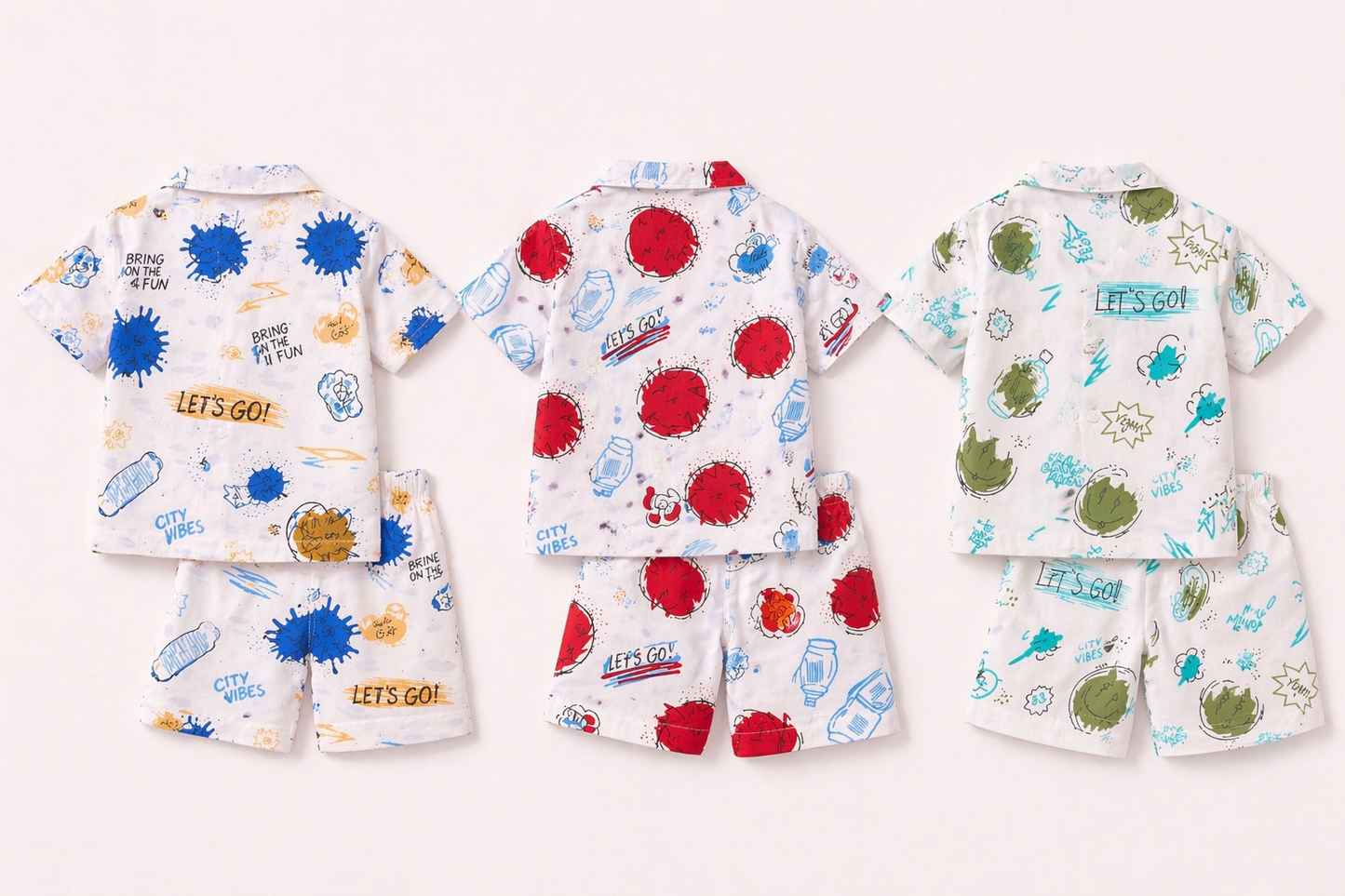 Ultimate Summer Co-Ord Combo Pack – Boys Cotton Co-Ord Set (Pack of 3)