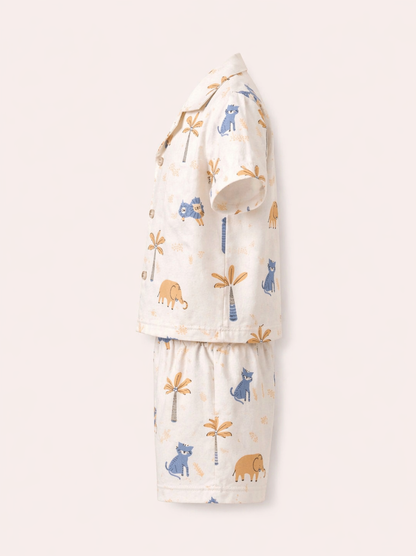 Jungle Adventure & City Vibes Combo Set – Boys Cotton Summer Co-Ord Pack