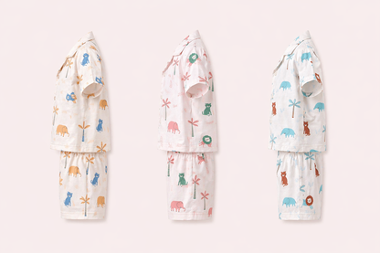 Safari Friends Cotton Co-Ord Combo Pack – Boys Summer Wear (Pack of 3)