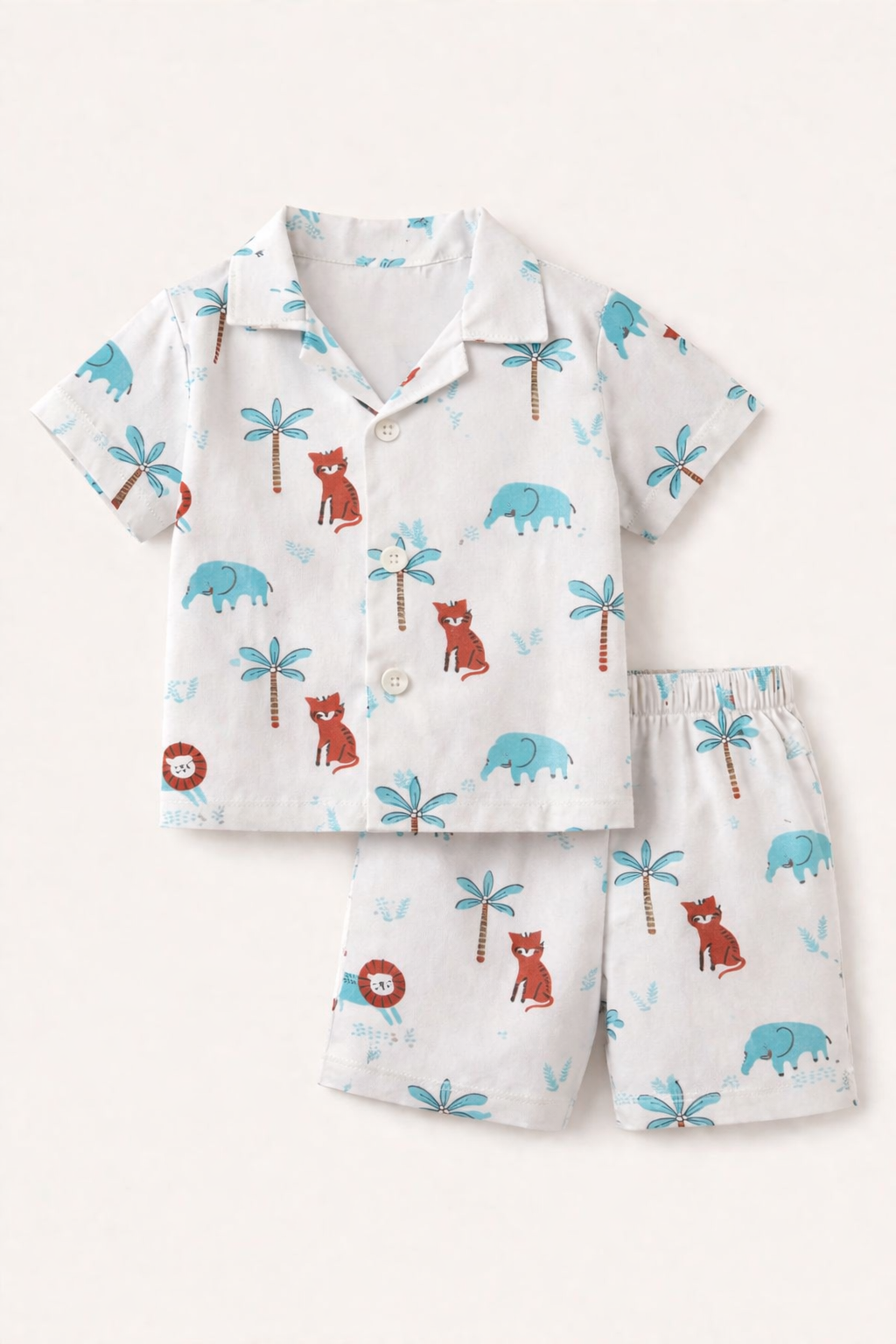 Jungle Safari Coord Set – Boys Cotton Summer Co-Ord Set