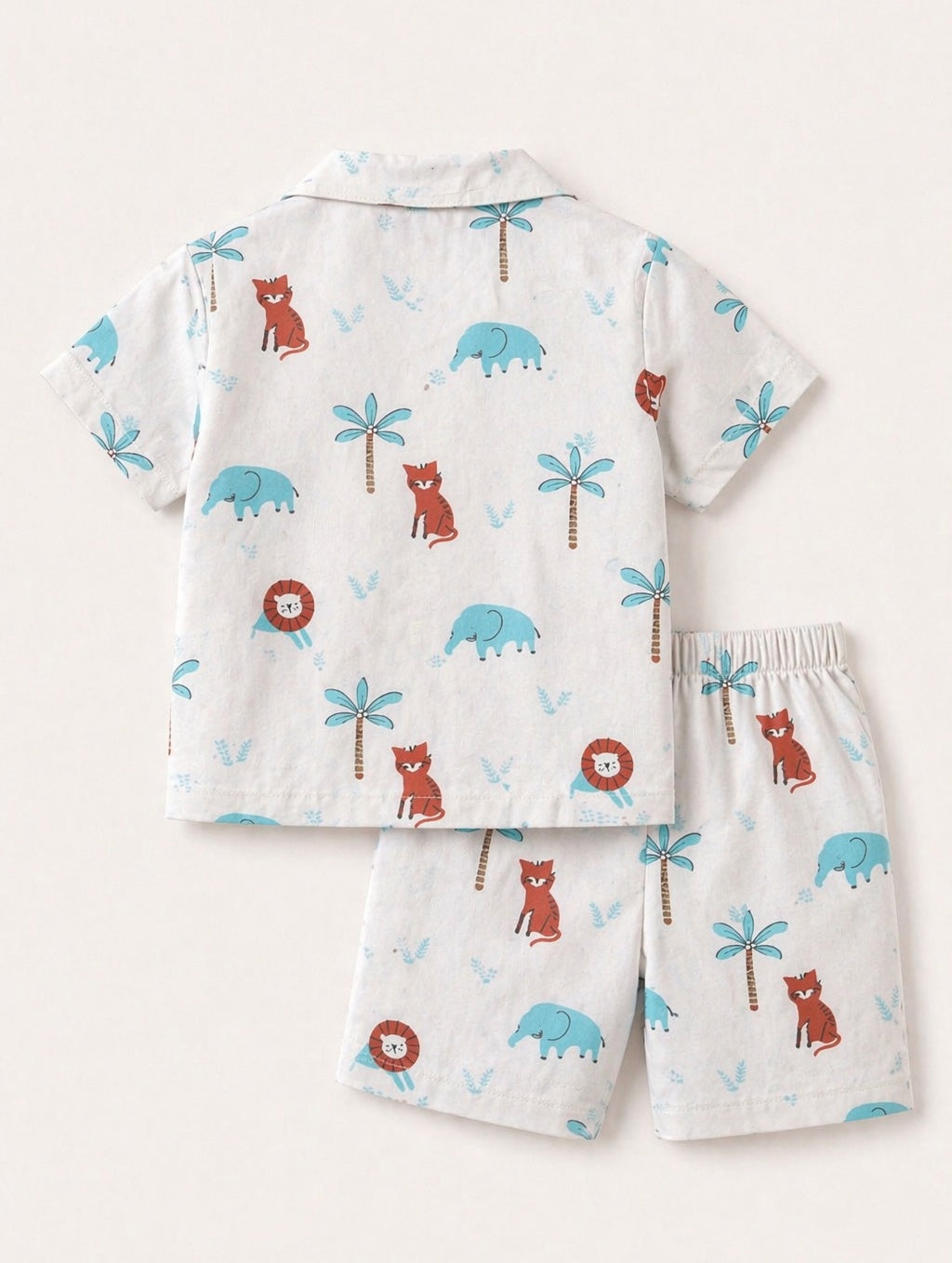 Jungle Safari Coord Set – Boys Cotton Summer Co-Ord Set